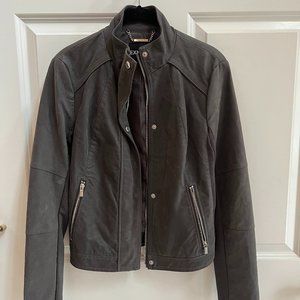 Express, Womens Gray Jacket, Size XS, Faux Suede